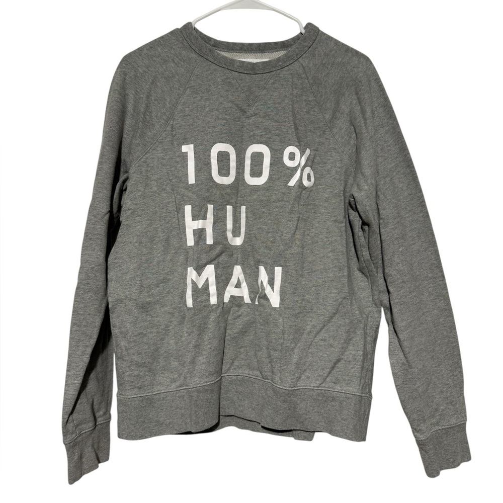 Everlane 100%‎ Human Gray Sweatshirt Women Size M Thick Casual Lounge Comfy Cozy